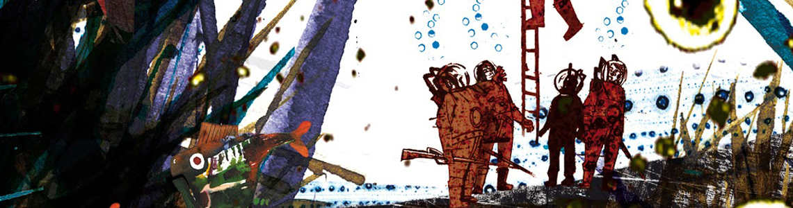 Las ilustraciones de Agustín Comotto para “Veinte mil leguas de viaje submarino” en la Fnac